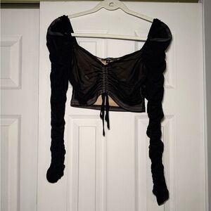 Lulu two piece black skirt set